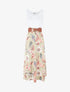 Robe longue à jupe imprimé fleuri - Vert anis - 5
