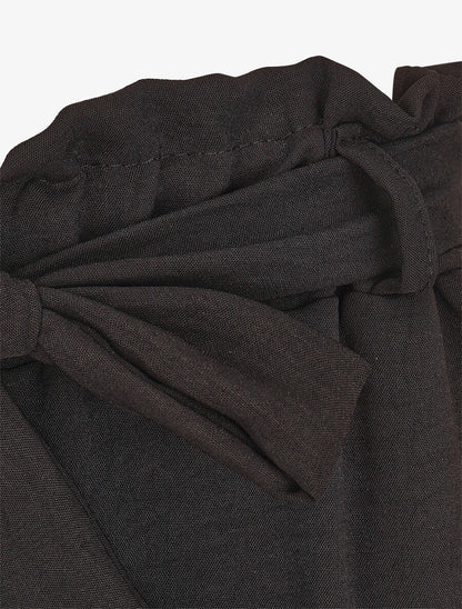 Short uni à revers - Noir - 3