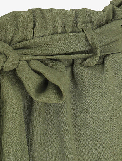 Short uni à revers - Kaki - 3