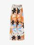 Pantalon ample imprimé grandes fleurs - Beige - 1