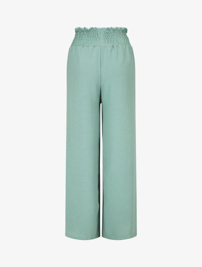 Pantalon ample à taille élastiquée - Vert d&
