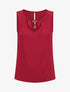 Top droit sans manches col bijou - Bordeaux - 4