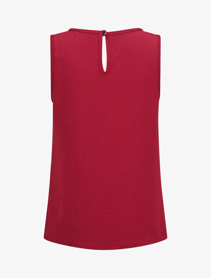 Top droit sans manches col bijou - Bordeaux - 2