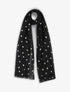 Foulard à motif éventails irisés - Noir - 4