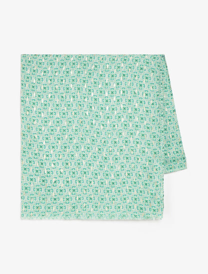 Foulard imprimé mosaïque irisé - Vert - 2