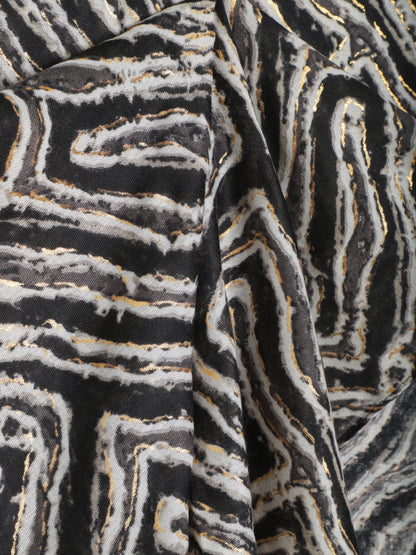 Foulard imprimé abstrait - Gris foncé - 3