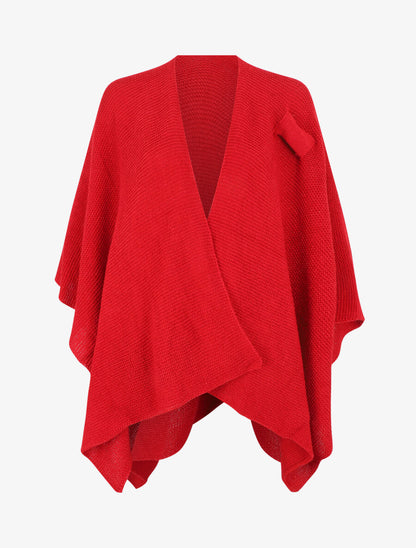 Châle en maille à paillettes - Rouge - 2