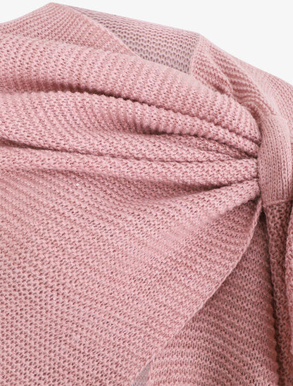 Châle en maille à paillettes - Rose - 4