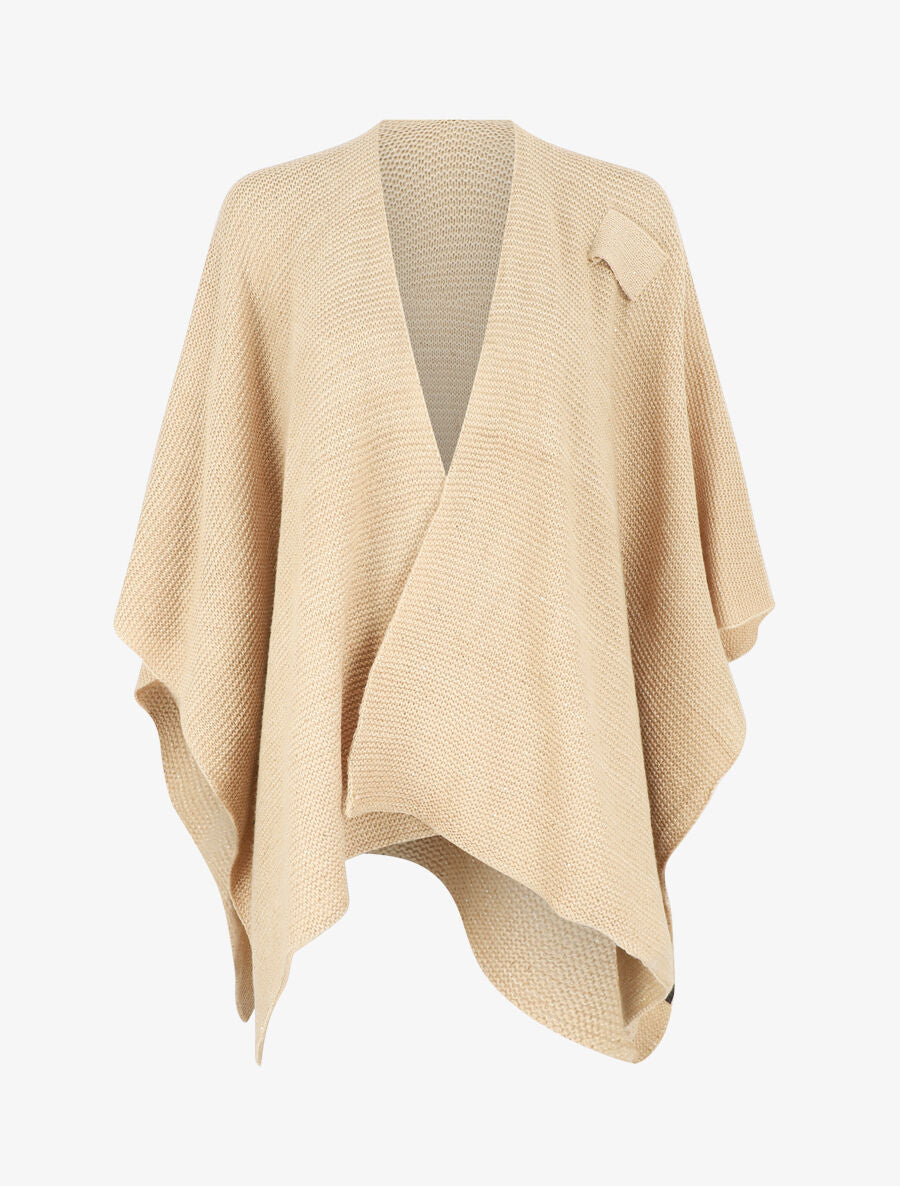 Châle en maille à paillettes - Sable - 2