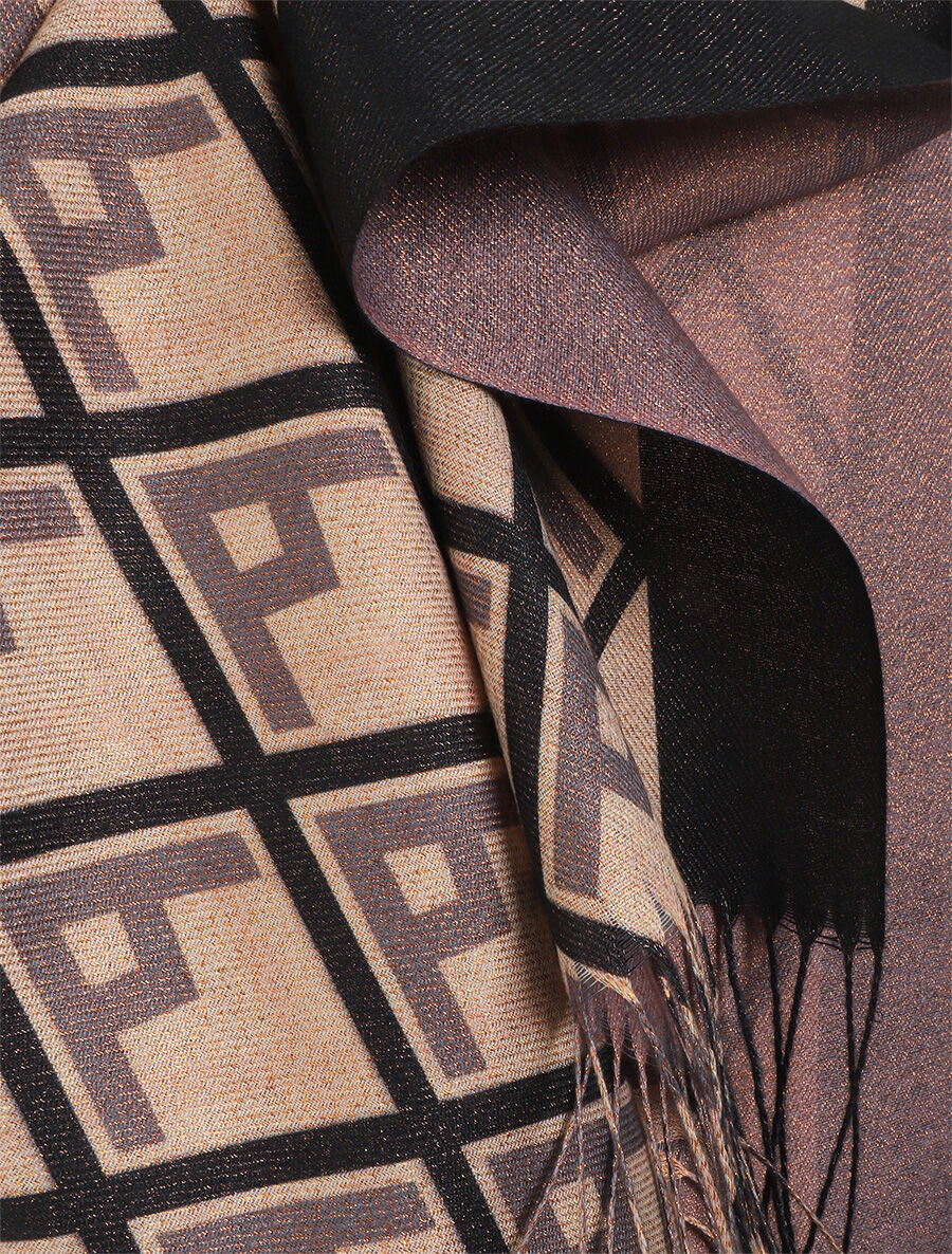 Echarpe irisée motifs géométriques - Noir - 3