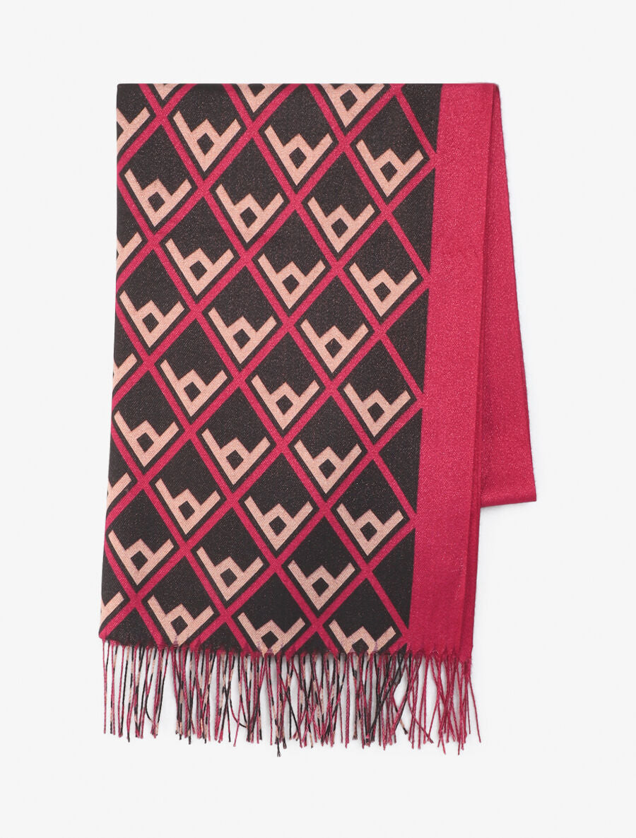 Echarpe irisée motifs géométriques - Fuchsia - 2