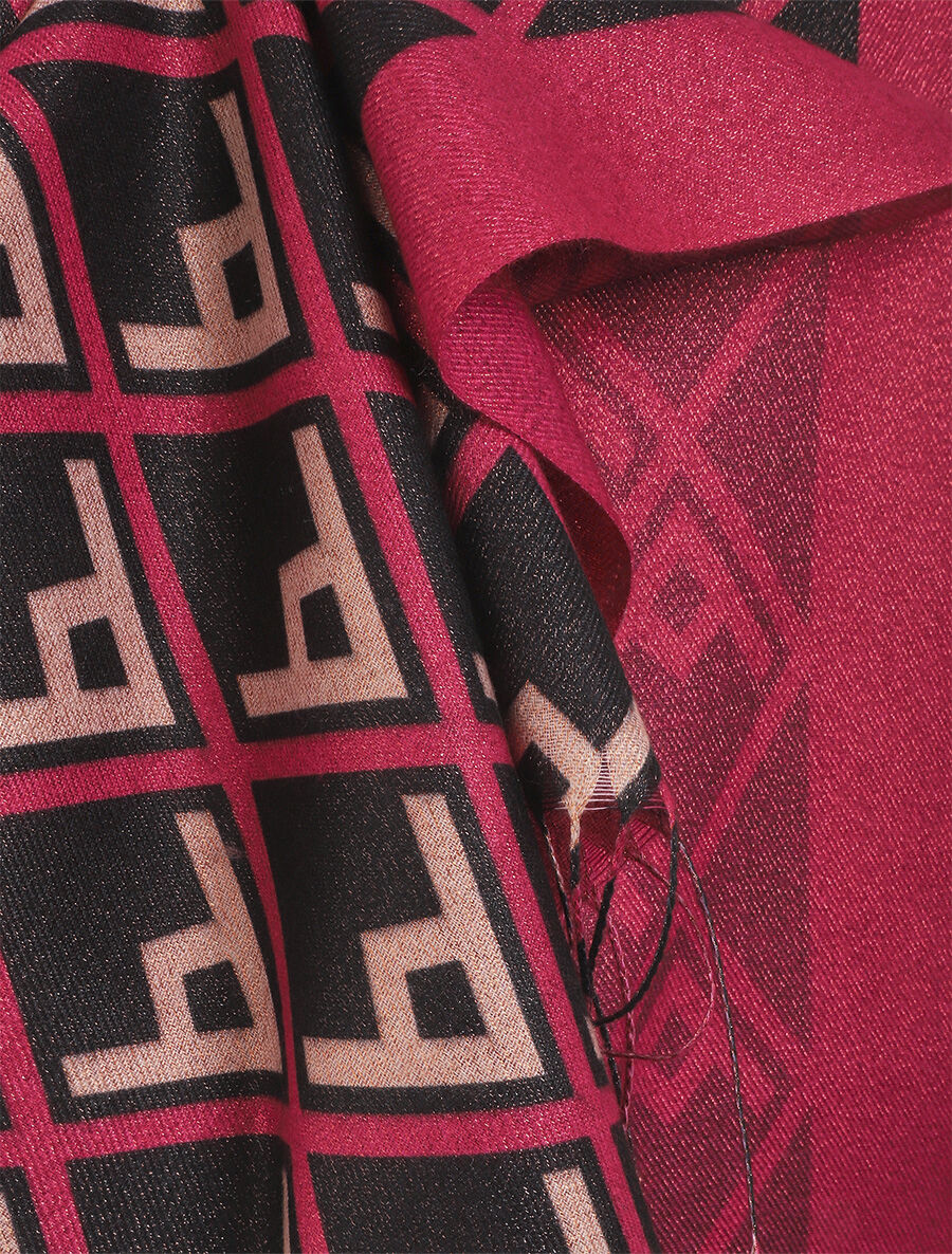Echarpe irisée motifs géométriques - Fuchsia - 3
