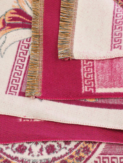 Echarpe imprimé graphique - Fushia - 3