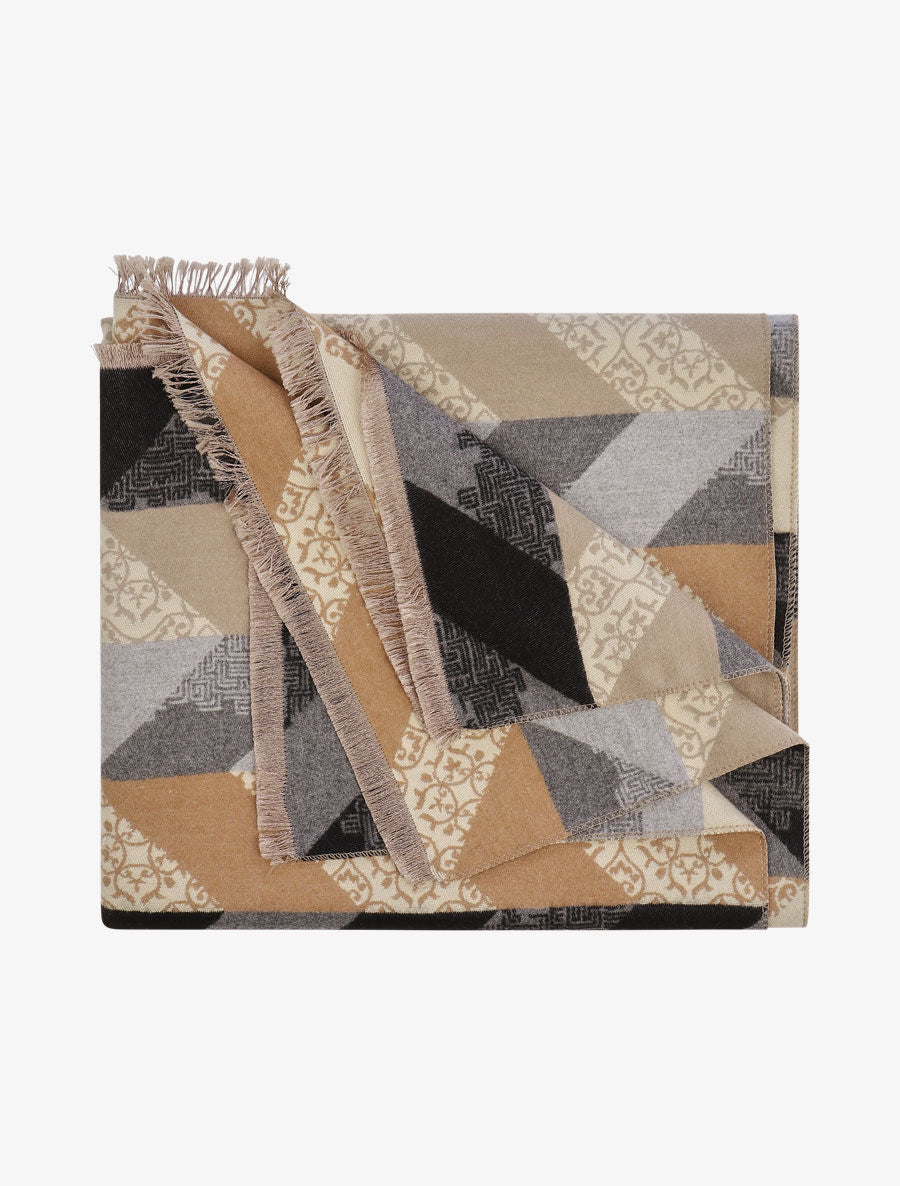Echarpe imprimé mosaïque - Taupe - 2
