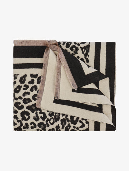 Echarpe imprimé léopard - Beige - 2
