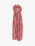 Foulard à imprimé lignes courbées style vagues - Rouge - 3