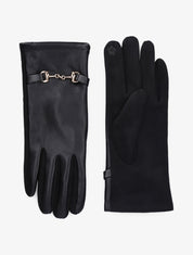 Gants bi-matière - Noir - 1
