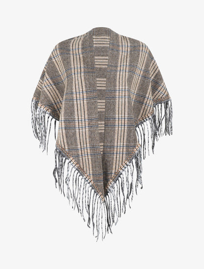 Châle motif prince de Galles - Beige - 4