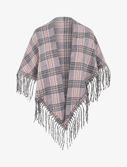 Châle motif prince de Galles - Rose - 4