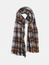 Echarpe à imprimé tartan irisé - Noir - 4