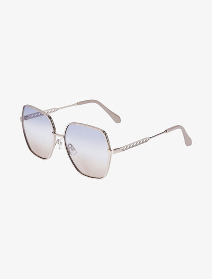 Lunettes octogonales oversize - Beige - 1