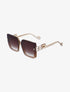 Lunettes de soleil carrées - Camel - 1