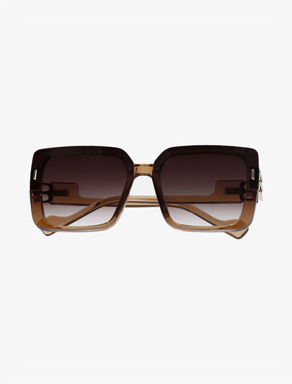 Lunettes de soleil carrées - Camel - 2