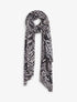 Foulard imprimé graphique bicolore - Noir - 1