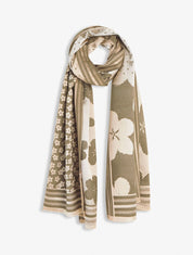 Echarpe imprimé floral - Vert - 1