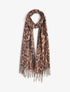 Foulard à imprimé léopard irisé - Camel - 1