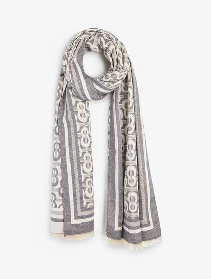 Echarpe imprimé infini stylisé - Gris - 1