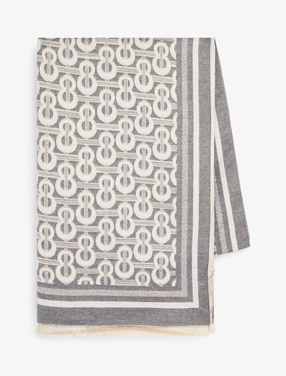 Echarpe imprimé infini stylisé - Gris - 2