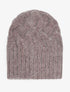 Bonnet en maille tressée à sequins - Taupe - 3