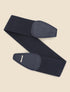 Ceinture en simili et tissu - Marine - 1