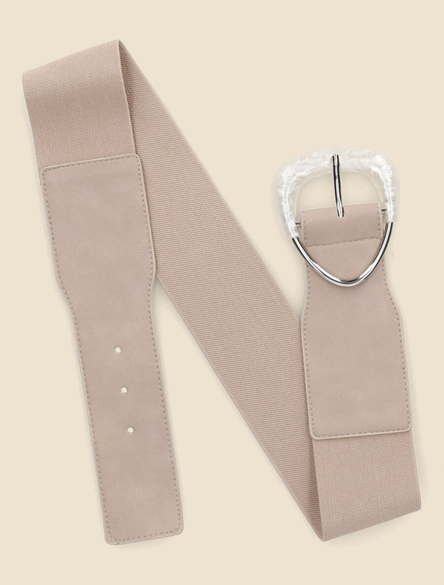 Ceinture à boucle nacrée - Beige - 1