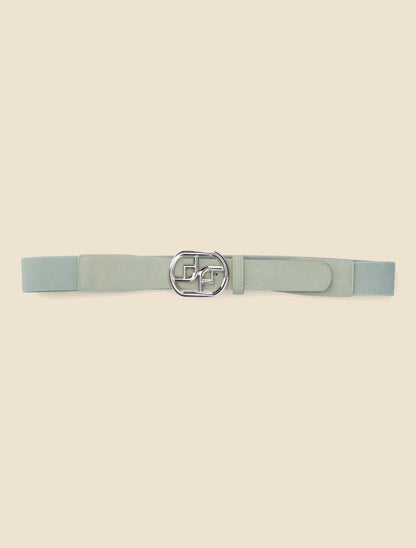 Ceinture élastiquée à boucle fantaisie - Vert d&