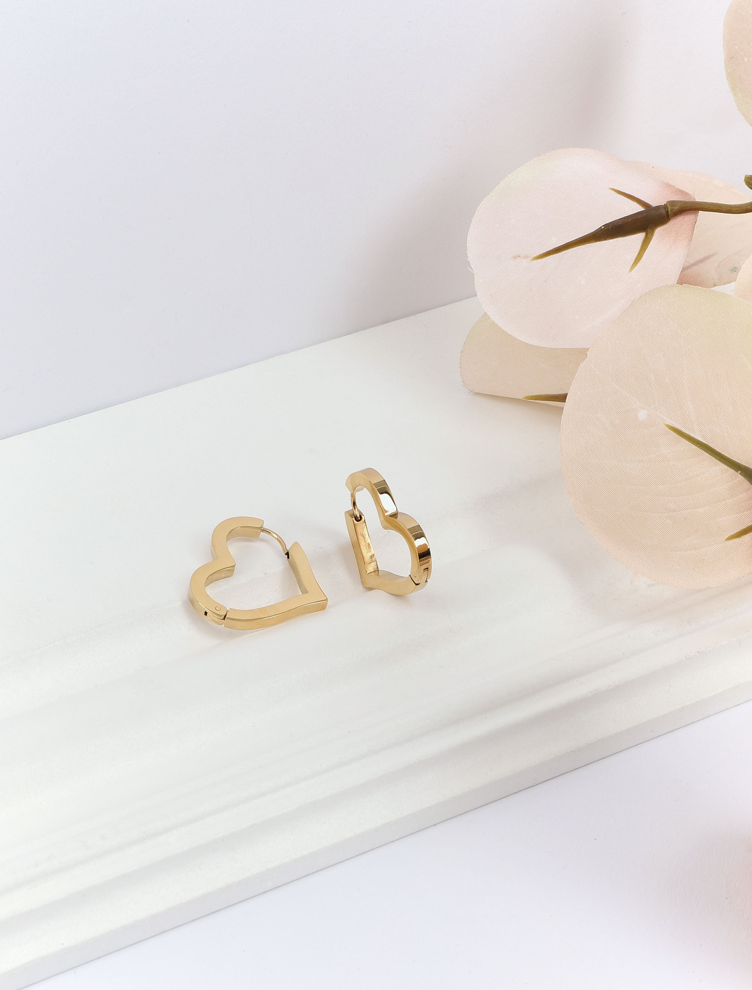 Créoles en forme de coeur - Or - 1