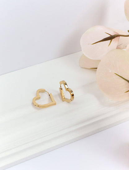 Créoles en forme de coeur - Or - 1