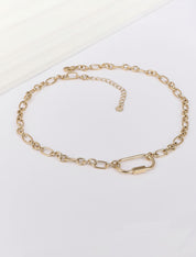 Collier en maille à pendentif mousqueton - Or - 1