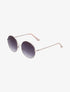 Lunettes rondes à monture métallique - Beige - 1