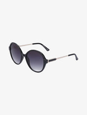 Lunettes ovales oversize - Noir/or - 1
