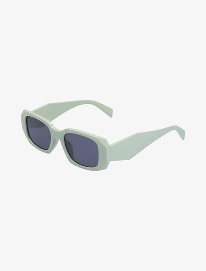 Lunettes rectangulaires à branches texturées - Vert - 2