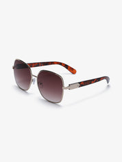 Lunettes de soleil rondes oversize - Doré - 1