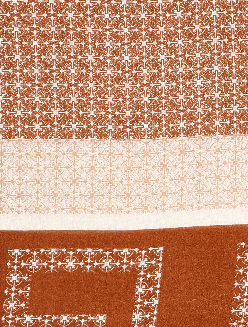 Foulard à imprimé mosaique stylisée - Rose - 2