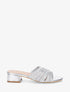 Mules style macramé en simili - Argent - 1