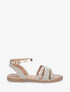 Nu-pieds en suédine bride fantaisie tressée - Vert amande - 1