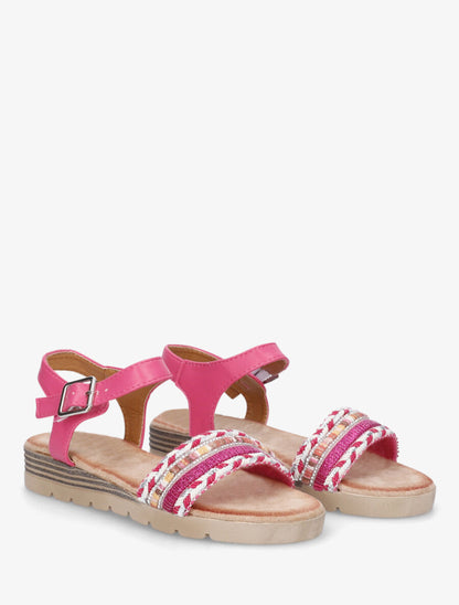 Nu-pieds bride fantaisie irisée - Fuchsia - 4