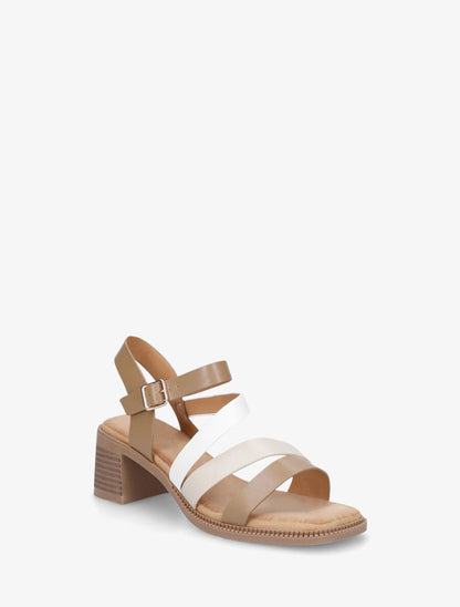 Sandales multibrides en simili - Taupe - 2