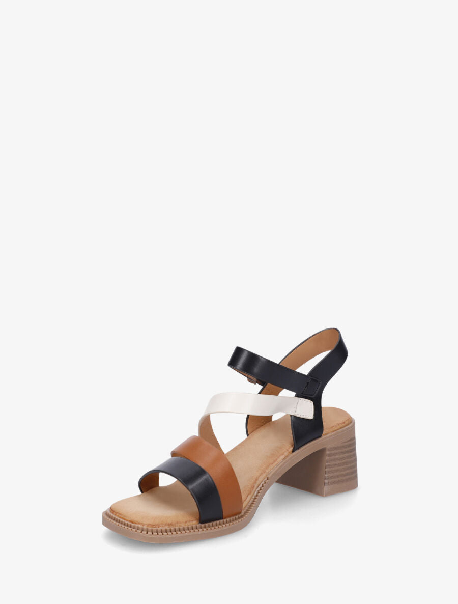 Sandales multibrides en simili - Noir - 4