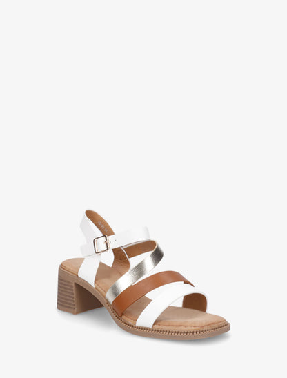 Sandales multibrides en simili - Blanc - 2
